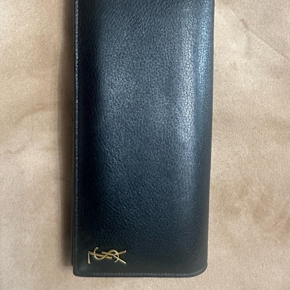 Yves Saint Laurent Black Leather Card Holder
